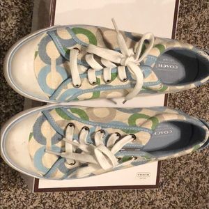 Size 9.5 Coach Tennis Shoes multicolored